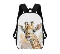 sinyumoney Mochila 3D Divertida Y Genial Para Adolescentes (niños Y Niñas) Baby Giraffe Watercolor Mochila Con Estampado 3D Para Niños, Mochila Escolar Para Niños De Primaria 17inch