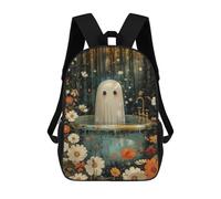 sinyumoney Mochila 3D Divertida Y Genial Para Adolescentes (niños Y Niñas) Bathtube Ghost Floral Mochila Con Estampado 3D Para Niños, Mochila Escolar Para Niños De Primaria 17inch