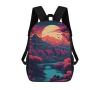 sinyumoney Mochila 3D Divertida Y Genial Para Adolescentes (niños Y Niñas) Colorful Sunset Mochila Con Estampado 3D Para Niños, Mochila Escolar Para Niños De Primaria 17inch