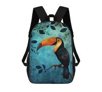 sinyumoney Mochila 3D Divertida Y Genial Para Adolescentes (niños Y Niñas) Colorful Toucan Perch Mochila Con Estampado 3D Para Niños, Mochila Escolar Para Niños De Primaria 17inch