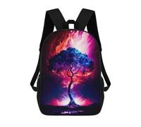 sinyumoney Mochila 3D Divertida Y Genial Para Adolescentes (niños Y Niñas) Cosmic Tree Mochila Con Estampado 3D Para Niños, Mochila Escolar Para Niños De Primaria 17inch