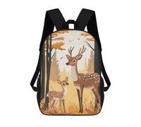 sinyumoney Mochila 3D Divertida Y Genial Para Adolescentes (niños Y Niñas) Deer Family in Autumn Forest Mochila Con Estampado 3D Para Niños, Mochila Escolar Para Niños De Primaria 17inch