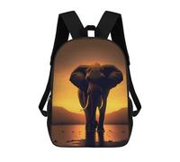 sinyumoney Mochila 3D Divertida Y Genial Para Adolescentes (niños Y Niñas) Elephant Sunset Mochila Con Estampado 3D Para Niños, Mochila Escolar Para Niños De Primaria 17inch