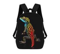 sinyumoney Mochila 3D Divertida Y Genial Para Adolescentes (niños Y Niñas) Gecko Leopard Colorful Mochila Con Estampado 3D Para Niños, Mochila Escolar Para Niños De Primaria 17inch