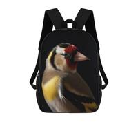 sinyumoney Mochila 3D Divertida Y Genial Para Adolescentes (niños Y Niñas) Goldfinch Brid in The Dark Mochila Con Estampado 3D Para Niños, Mochila Escolar Para Niños De Primaria 17inch