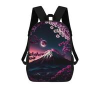 sinyumoney Mochila 3D Divertida Y Genial Para Adolescentes (niños Y Niñas) Japan Cherry Blossom Mount Mochila Con Estampado 3D Para Niños, Mochila Escolar Para Niños De Primaria 17inch