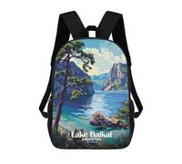 sinyumoney Mochila 3D Divertida Y Genial Para Adolescentes (niños Y Niñas) Lake Baikal National Park Russia Mochila Con Estampado 3D Para Niños, Mochila Escolar Para Niños De Primaria 17inch