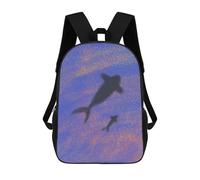 sinyumoney Mochila 3D Divertida Y Genial Para Adolescentes (niños Y Niñas) Mom And Baby Whale Mochila Con Estampado 3D Para Niños, Mochila Escolar Para Niños De Primaria 17inch