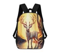 sinyumoney Mochila 3D Divertida Y Genial Para Adolescentes (niños Y Niñas) Painting A Deer Animal Mochila Con Estampado 3D Para Niños, Mochila Escolar Para Niños De Primaria 17inch
