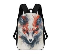sinyumoney Mochila 3D Divertida Y Genial Para Adolescentes (niños Y Niñas) White Kitsune Fox Painting Mochila Con Estampado 3D Para Niños, Mochila Escolar Para Niños De Primaria 17inch