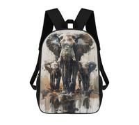 Sinyumoney Mochila 3D Impresa Astronaut Space León Mochila De Moda Para La Escuela, Viajes Y Ocio, Mochila Grande Para Niños Y Niñas, Elefantes Watercolor, 17"