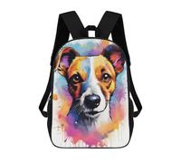 Sinyumoney Mochila 3D Impresa Astronaut Space León Mochila De Moda Para La Escuela, Viajes Y Ocio, Mochila Grande Para Niños Y Niñas, Jack Russell Terrier, 17"