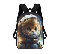 Sinyumoney Mochila 3D Impresa Astronaut Space León Mochila De Moda Para La Escuela, Viajes Y Ocio, Mochila Grande Para Niños Y Niñas, Astronaut Space Lion, 17"