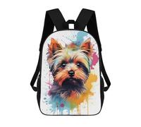 Sinyumoney Mochila 3D Impresa Astronaut Space León Mochila De Moda Para La Escuela, Viajes Y Ocio, Mochila Grande Para Niños Y Niñas, Yorkshire Terrier Dog, 17"