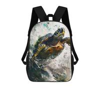 Sinyumoney Mochila 3D Impresa Astronaut Space León Mochila De Moda Para La Escuela, Viajes Y Ocio, Mochila Grande Para Niños Y Niñas, Watercolor Sea Turtle, 17"