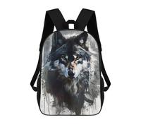 Sinyumoney Mochila 3D Impresa Astronaut Space León Mochila De Moda Para La Escuela, Viajes Y Ocio, Mochila Grande Para Niños Y Niñas, Watercolor Wolf, 17"