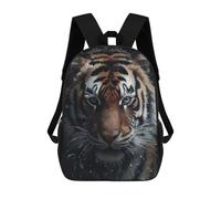 Sinyumoney Mochila 3D Impreso Para Niños Cat Walking in Grass, Mochila De Moda Para La Escuela, Viajes Y Ocio, Mochila Grande Para Niños Y Niñas, Cute Wet Tiger, 17"