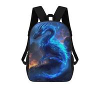 Sinyumoney Mochila 3D Impreso Para Niños Cat Walking in Grass, Mochila De Moda Para La Escuela, Viajes Y Ocio, Mochila Grande Para Niños Y Niñas, Magic Dragon Ice, 17"