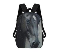 Sinyumoney Mochila 3D Impreso Para Niños Cat Walking in Grass, Mochila De Moda Para La Escuela, Viajes Y Ocio, Mochila Grande Para Niños Y Niñas, Cute Wet Horse, 17"