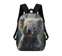 Sinyumoney Mochila 3D Impreso Para Niños Cat Walking in Grass, Mochila De Moda Para La Escuela, Viajes Y Ocio, Mochila Grande Para Niños Y Niñas, Closeup Wet Koala, 17"