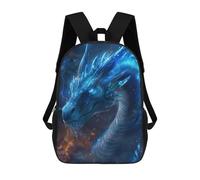 Sinyumoney Mochila 3D Impreso Para Niños Cat Walking in Grass, Mochila De Moda Para La Escuela, Viajes Y Ocio, Mochila Grande Para Niños Y Niñas, Electric Blaze Dragon, 17"