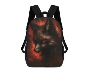 Sinyumoney Mochila 4Niñas Snow Blanco Mochila Escolar Niño Impreso 3D Mochila Casual Y Ligero Para Estudiantes, Dark Kitsune - Mystical Fox Spirit, 17"