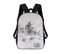 Sinyumoney Mochila 4Niñas Vaquero Breaking The Horse Mochila Escolar Niño Impreso En 3D, Mochila Casual Y Ligero Para Colegios, Navajo Indians Vs Mexicanos, 17"