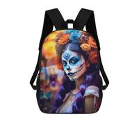Sinyumoney Mochila 4Niñas Vaquero Breaking The Horse Mochila Escolar Niño Impreso En 3D, Mochila Casual Y Ligero Para Colegios, Festivo y misterioso, 17"