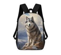 sinyumoney Mochila De 17 Pulgadas Alaskan Malamute in Mountain Landscape, Mochila Escolar Impresa En 3D, Bolsa Para El Almuerzo Escolar, Mochila De Viaje, Mochila Para Amigos Para Niñas Y Niños.