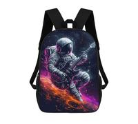 sinyumoney Mochila De 17 Pulgadas Astronaut Guitar in Space, Mochila Escolar Impresa En 3D, Bolsa Para El Almuerzo Escolar, Mochila De Viaje, Mochila Para Amigos Para Niñas Y Niños.