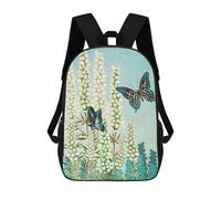 sinyumoney Mochila De 17 Pulgadas Butterfly Garden, Mochila Escolar Impresa En 3D, Bolsa Para El Almuerzo Escolar, Mochila De Viaje, Mochila Para Amigos Para Niñas Y Niños.
