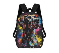 sinyumoney Mochila De 17 Pulgadas Colorful Abstract Dog Art Print-44, Mochila Escolar Impresa En 3D, Bolsa Para El Almuerzo Escolar, Mochila De Viaje, Mochila Para Amigos Para Niñas Y Niños.