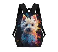 sinyumoney Mochila De 17 Pulgadas Colorful Dog Portrait, Mochila Escolar Impresa En 3D, Bolsa Para El Almuerzo Escolar, Mochila De Viaje, Mochila Para Amigos Para Niñas Y Niños.