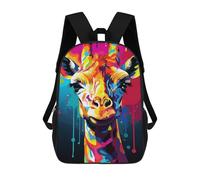 sinyumoney Mochila De 17 Pulgadas Colorful Giraffe Art Print, Mochila Escolar Impresa En 3D, Bolsa Para El Almuerzo Escolar, Mochila De Viaje, Mochila Para Amigos Para Niñas Y Niños.