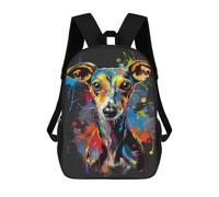 sinyumoney Mochila De 17 Pulgadas Colorful Italian Greyhound Art Print, Mochila Escolar Impresa En 3D, Bolsa Para El Almuerzo Escolar, Mochila De Viaje, Mochila Para Amigos Para Niñas Y Niños.