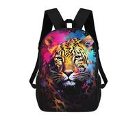 sinyumoney Mochila De 17 Pulgadas Colorful Leopard Art Print-2, Mochila Escolar Impresa En 3D, Bolsa Para El Almuerzo Escolar, Mochila De Viaje, Mochila Para Amigos Para Niñas Y Niños.