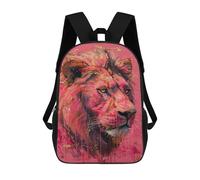 sinyumoney Mochila De 17 Pulgadas Colorful Lion Portrait Art Print, Mochila Escolar Impresa En 3D, Bolsa Para El Almuerzo Escolar, Mochila De Viaje, Mochila Para Amigos Para Niñas Y Niños.