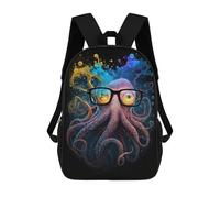 sinyumoney Mochila De 17 Pulgadas Colorful Octopus Art Print-13, Mochila Escolar Impresa En 3D, Bolsa Para El Almuerzo Escolar, Mochila De Viaje, Mochila Para Amigos Para Niñas Y Niños.
