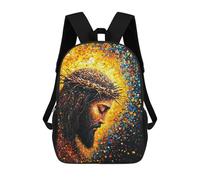 sinyumoney Mochila De 17 Pulgadas Colorful Spiritual Portrait, Mochila Escolar Impresa En 3D, Bolsa Para El Almuerzo Escolar, Mochila De Viaje, Mochila Para Amigos Para Niñas Y Niños.