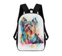 sinyumoney Mochila De 17 Pulgadas Colorful Yorkshire Terrier, Mochila Escolar Impresa En 3D, Bolsa Para El Almuerzo Escolar, Mochila De Viaje, Mochila Para Amigos Para Niñas Y Niños.