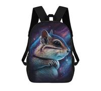 sinyumoney Mochila De 17 Pulgadas Cosmic Chipmunk Portrait-1, Mochila Escolar Impresa En 3D, Bolsa Para El Almuerzo Escolar, Mochila De Viaje, Mochila Para Amigos Para Niñas Y Niños.