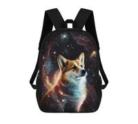sinyumoney Mochila De 17 Pulgadas Cosmic Corgi Canvas Print-4, Mochila Escolar Impresa En 3D, Bolsa Para El Almuerzo Escolar, Mochila De Viaje, Mochila Para Amigos Para Niñas Y Niños.