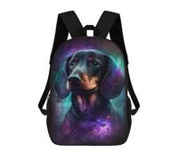 sinyumoney Mochila De 17 Pulgadas Cosmic Dachshund Art Print-1, Mochila Escolar Impresa En 3D, Bolsa Para El Almuerzo Escolar, Mochila De Viaje, Mochila Para Amigos Para Niñas Y Niños.