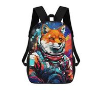 sinyumoney Mochila De 17 Pulgadas Cosmic Fox Astronaut Art-6, Mochila Escolar Impresa En 3D, Bolsa Para El Almuerzo Escolar, Mochila De Viaje, Mochila Para Amigos Para Niñas Y Niños.