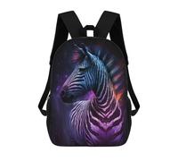 sinyumoney Mochila De 17 Pulgadas Cosmic Zebra Art Print-3, Mochila Escolar Impresa En 3D, Bolsa Para El Almuerzo Escolar, Mochila De Viaje, Mochila Para Amigos Para Niñas Y Niños.