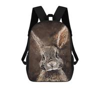 sinyumoney Mochila De 17 Pulgadas Cute Rabbit, Mochila Escolar Impresa En 3D, Bolsa Para El Almuerzo Escolar, Mochila De Viaje, Mochila Para Amigos Para Niñas Y Niños.