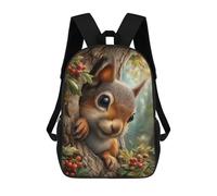 sinyumoney Mochila De 17 Pulgadas Cute Squirrel Peeking from Tree Hollow, Mochila Escolar Impresa En 3D, Bolsa Para El Almuerzo Escolar, Mochila De Viaje, Mochila Para Amigos Para Niñas Y Niños.