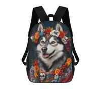 sinyumoney Mochila De 17 Pulgadas Day of The Dead Dog Art Print, Mochila Escolar Impresa En 3D, Bolsa Para El Almuerzo Escolar, Mochila De Viaje, Mochila Para Amigos Para Niñas Y Niños.