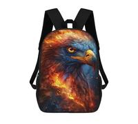 sinyumoney Mochila De 17 Pulgadas Eagle Fire Fantasy Artwork, Mochila Escolar Impresa En 3D, Bolsa Para El Almuerzo Escolar, Mochila De Viaje, Mochila Para Amigos Para Niñas Y Niños.