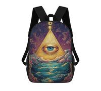 sinyumoney Mochila De 17 Pulgadas Eye of Providence Art Print, Mochila Escolar Impresa En 3D, Bolsa Para El Almuerzo Escolar, Mochila De Viaje, Mochila Para Amigos Para Niñas Y Niños.